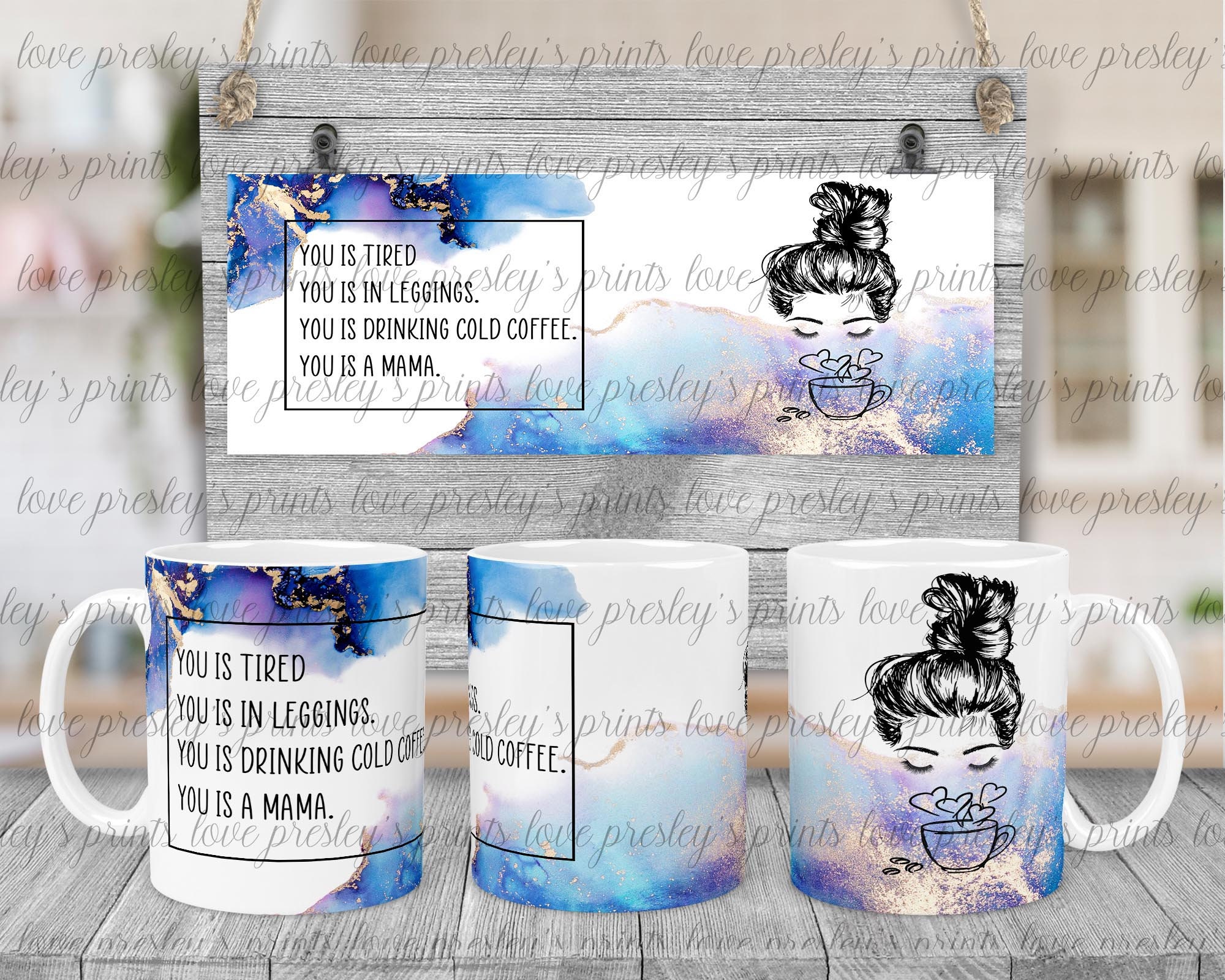 11oz and 15 Oz Coffee Mug Sublimation Template Mom Design Etsy