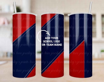 Red Navy School Sport Tumbler, Sublimation Tumbler Template, Sports Tumbler, High school tumblers, college sport tumbler, tumbler template
