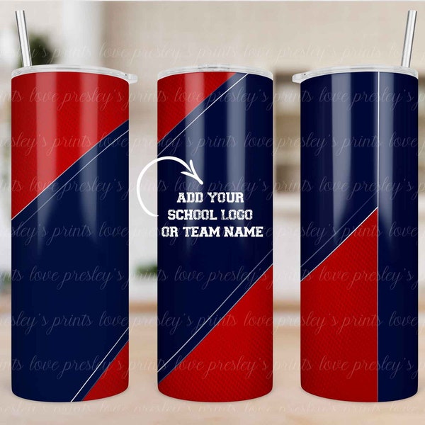 Red Navy School Sport Tumbler, Sublimation Tumbler Template, Sports Tumbler, High school tumblers, college sport tumbler, tumbler template