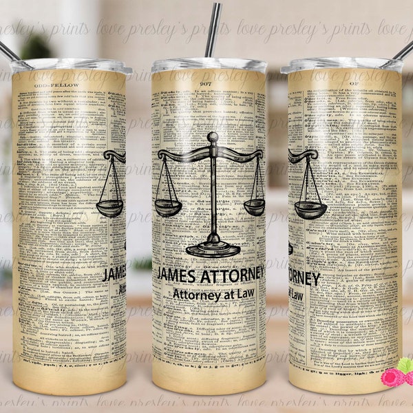 Attorney Lawyer Justice Vintage Dictionary Template Design Sublimation PNG