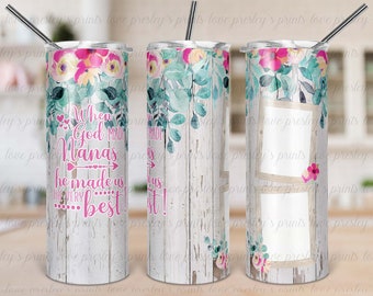 20 oz Magere Tumbler Nana Pink Flower Tumbler