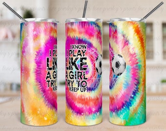 Sjabloon tie-dye voetbalbeker, kleurrijk meisjesontwerp (digitale download)