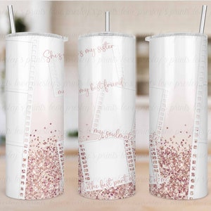 5 Best Friends Tumbler Sublimation Design 