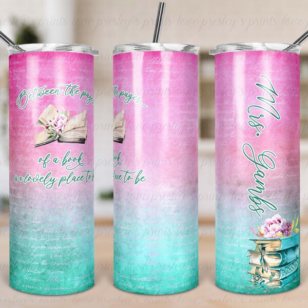 Library Tumbler Template - Etsy