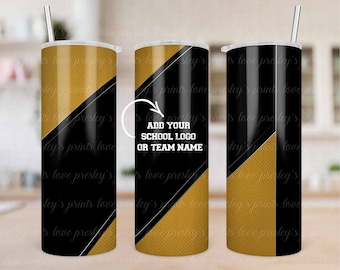 Dark Gold School Sport Tumbler, Sublimation Tumbler Template, Sports Tumbler, High school tumblers, college sport tumbler, tumbler template