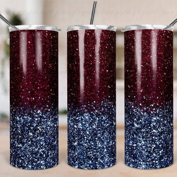 Navy Burgundy Maroon Deep Red Wine Glitter Marble Ombre digital sublimation skinny tumbler