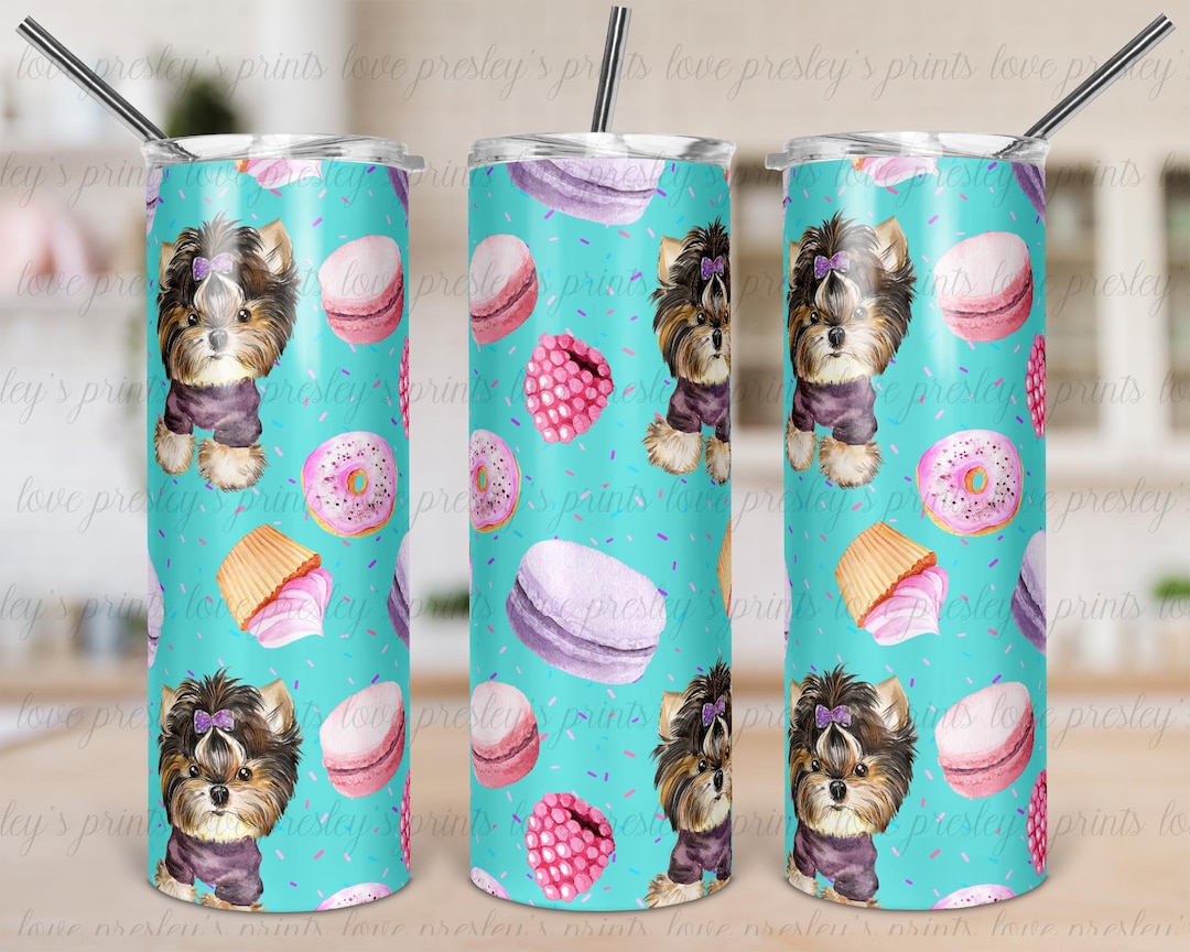 Yorkie Tumbler Template Yorkieshire Terrier Tumbler Dog Etsy