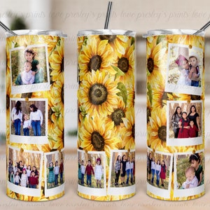 Modello per foto di girasoli in un bicchiere sottile da 20 once,