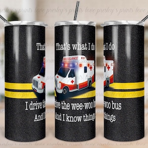 Ambulance Sublimation Template, EMT EMS Tumbler Template, Medical tumbler JPEG, First Responders Funny Tumbler Template
