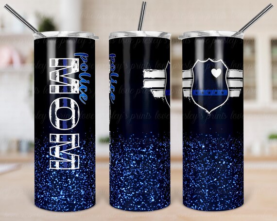 Police Mom Tumbler Template, sublimation designs, Tumbler  (20 oz) Template,