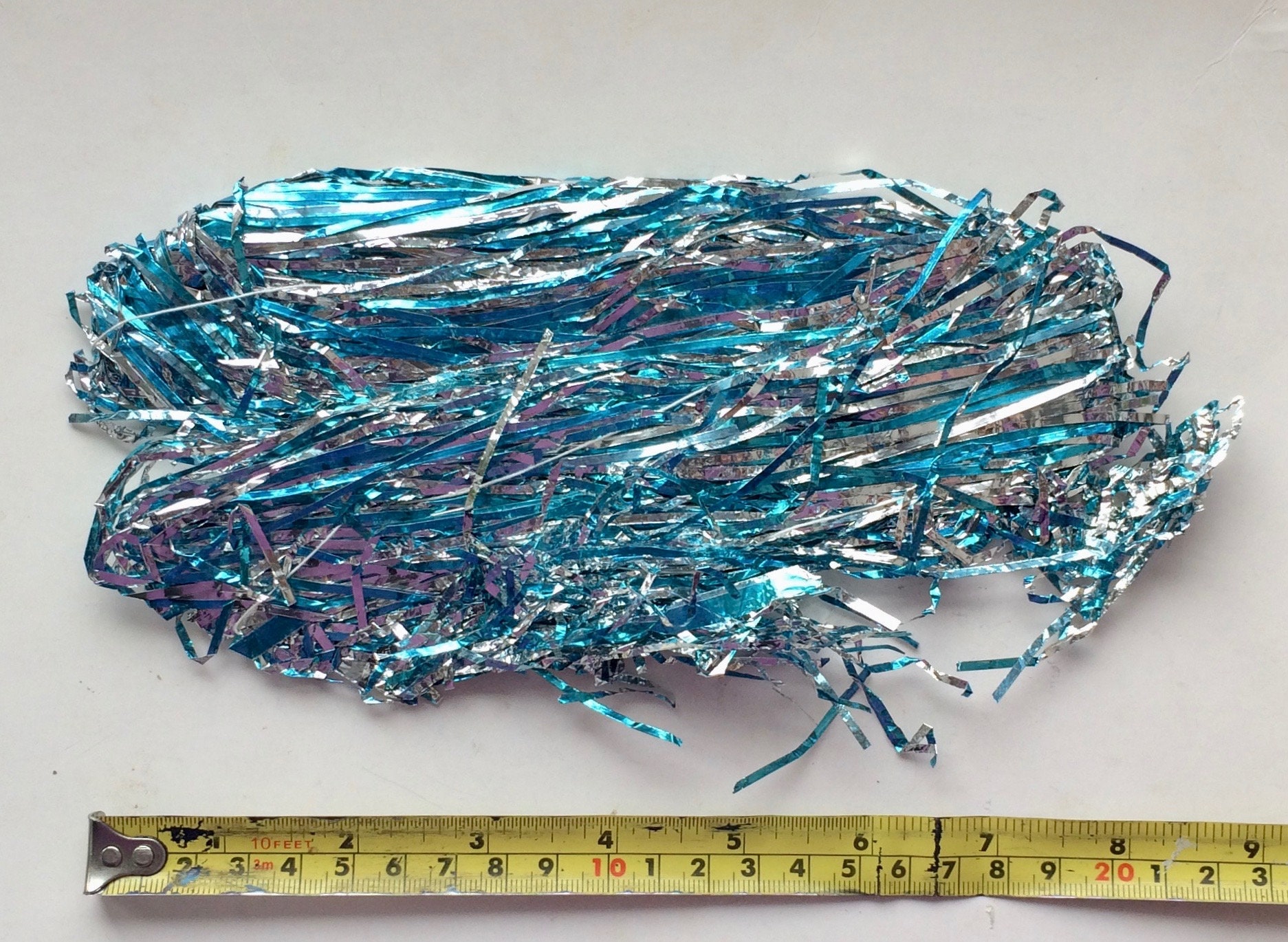 Vintage Metalic Silver & Blue Tinsel in Original Package Etsy