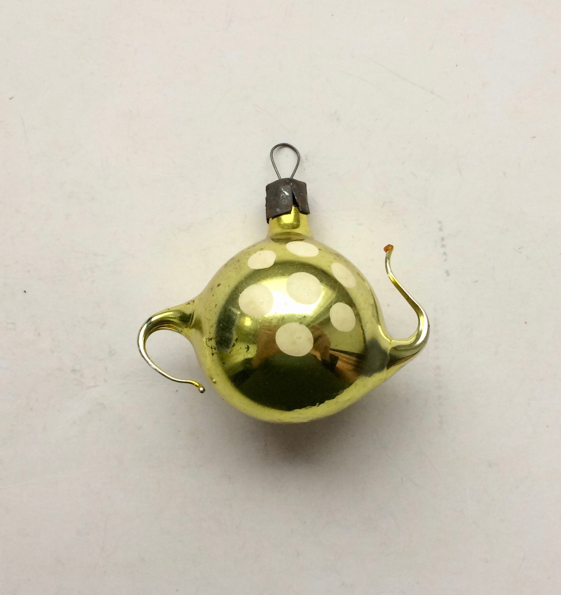 Teapot / Kettle Vintage Christmas ornament Glass Christmas Etsy