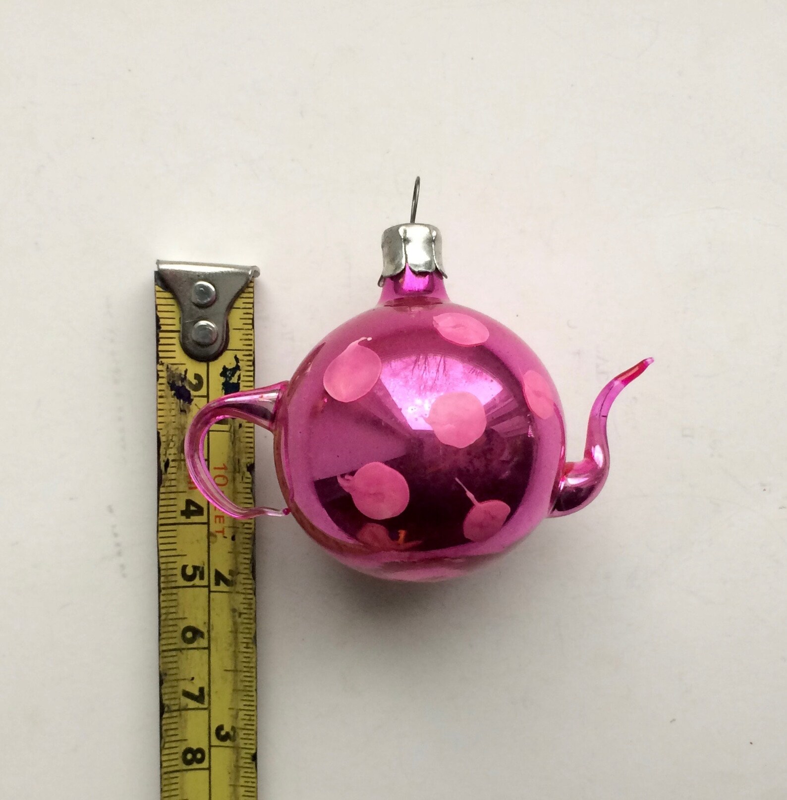 Teapot / Kettle Vintage Christmas ornament Glass Christmas Etsy