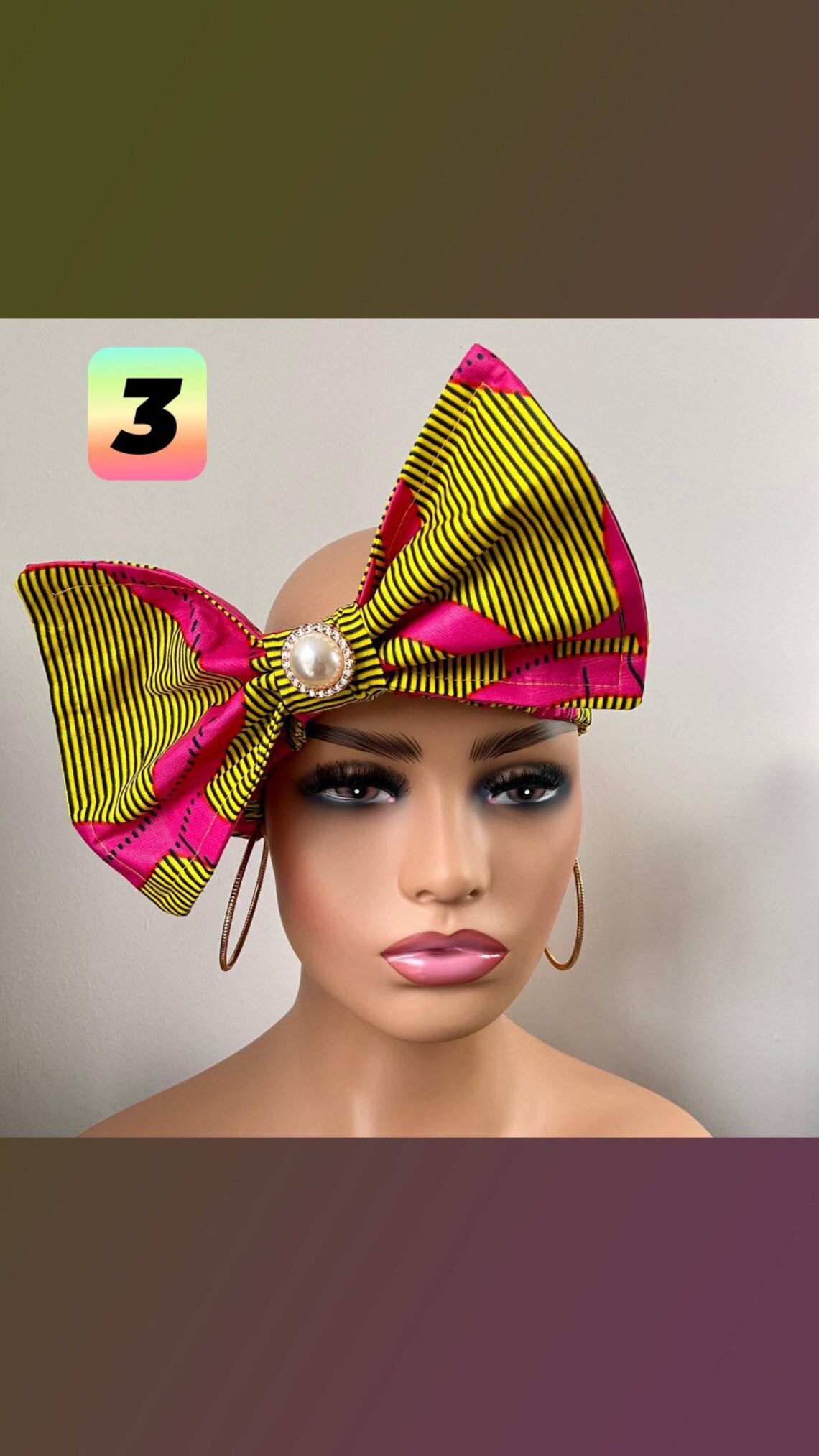 ankara ruffle headband