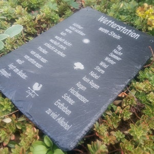 WETTERSTEIN aus Schiefer mit witterungsbeständiger Gravur - 23 x 16 cm oder 30 x 20 cm