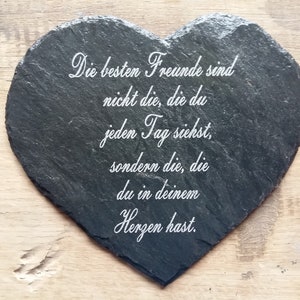 Slate heart 17 x 15 or 18.5 x 21 with engraved saying - Funeral Grave - &quot;The best friends....&quot; ALL SAINTS DAY