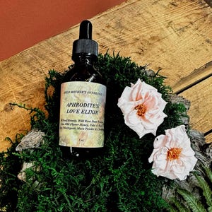Aphrodite&#39;s Love Elixir  2 oz Wild  Rose  | Cacao | Tulsi | Maca | Raw Honey