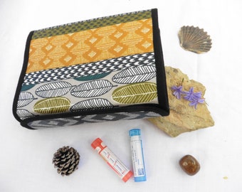 Pouch for 15/42/60/90 homeopathy tubes - "INDIANA" model - Case for Boiron tubes - Storage for granules - Customized pouch