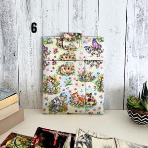 Padded Book Sleeve with Closure, Book Sleeve with Pocket, Book Cozy, Bookish Gift, Padded Book Pouch, Gifts for Bookworms 6