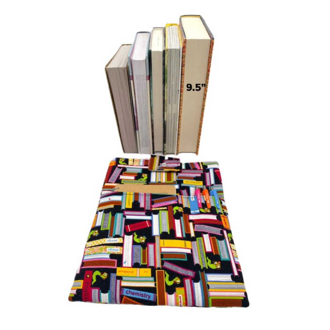 Padded Book Sleeve With Closure, Book Sleeve With Pocket, Book Cozy
