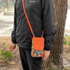 Crossbody Fabric Cell Phone Bag, Mobile Phone Bag, Phone Carrier, Cell Phone Holder, iPhone Pouch, Cell Phone Purse, Cell Phone Pouch