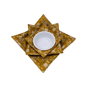 Microwave Bowl Cozy, Soup Bowl Cozy, Hot Bowl Holder, Bowl Cozy For Microwave, Bowl Cozy Set, Flower Print Bowl Holder