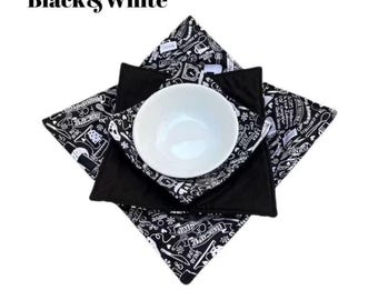 Microwave Bowl Cozy, Hot Plate Holder, 100% Cotton