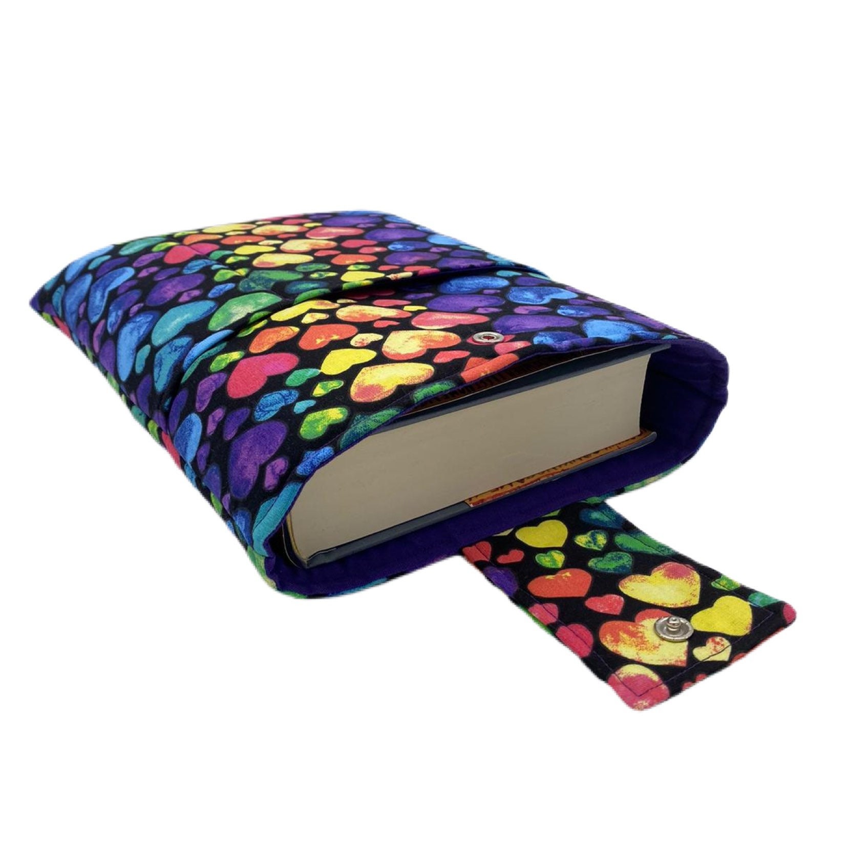 Padded Book Sleeve With Closure Book Sleeve With Pocket Book Etsy
