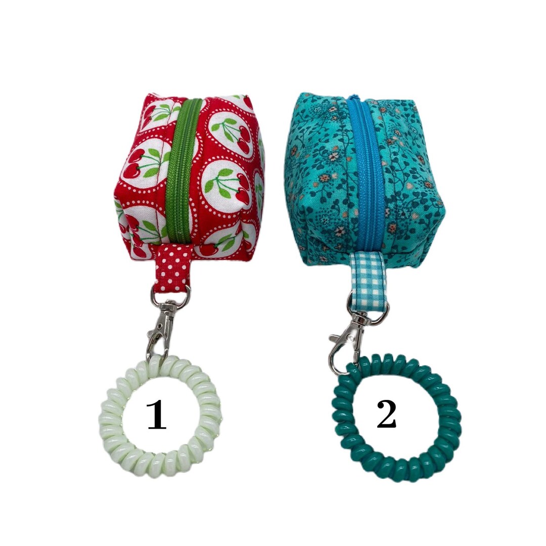 Keychain Boxy Pouch, Small Zipper Boxy Pouch, Small Change Purse, Mini Coin Pouch Keycahin, Mini