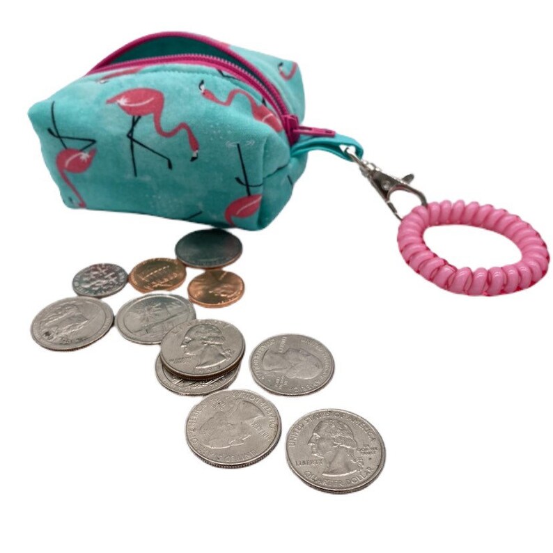 Keychain Boxy Coin Purse Small Boxy Zipper Pouch Keychain Etsy