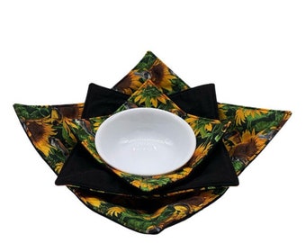 Bowl Cozy for Microwave, Microwave Bowl Cozy, Soup Bowl Holder, Large Dinner Plate Cozy, Bowl Cozies Set