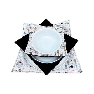 Microwave Bowl Cozy, Large Plate Cozy, Hot Soup Bowl Holder, Single or Set of 3