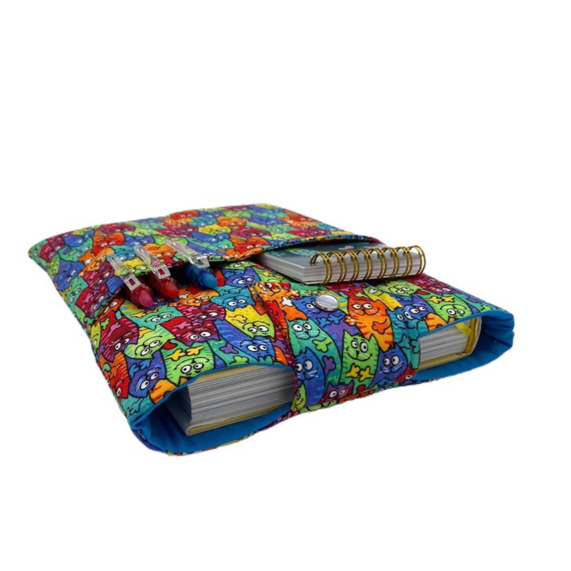 Padded Book Sleeve with Closure Book Sleeve with Pocket Book Etsy