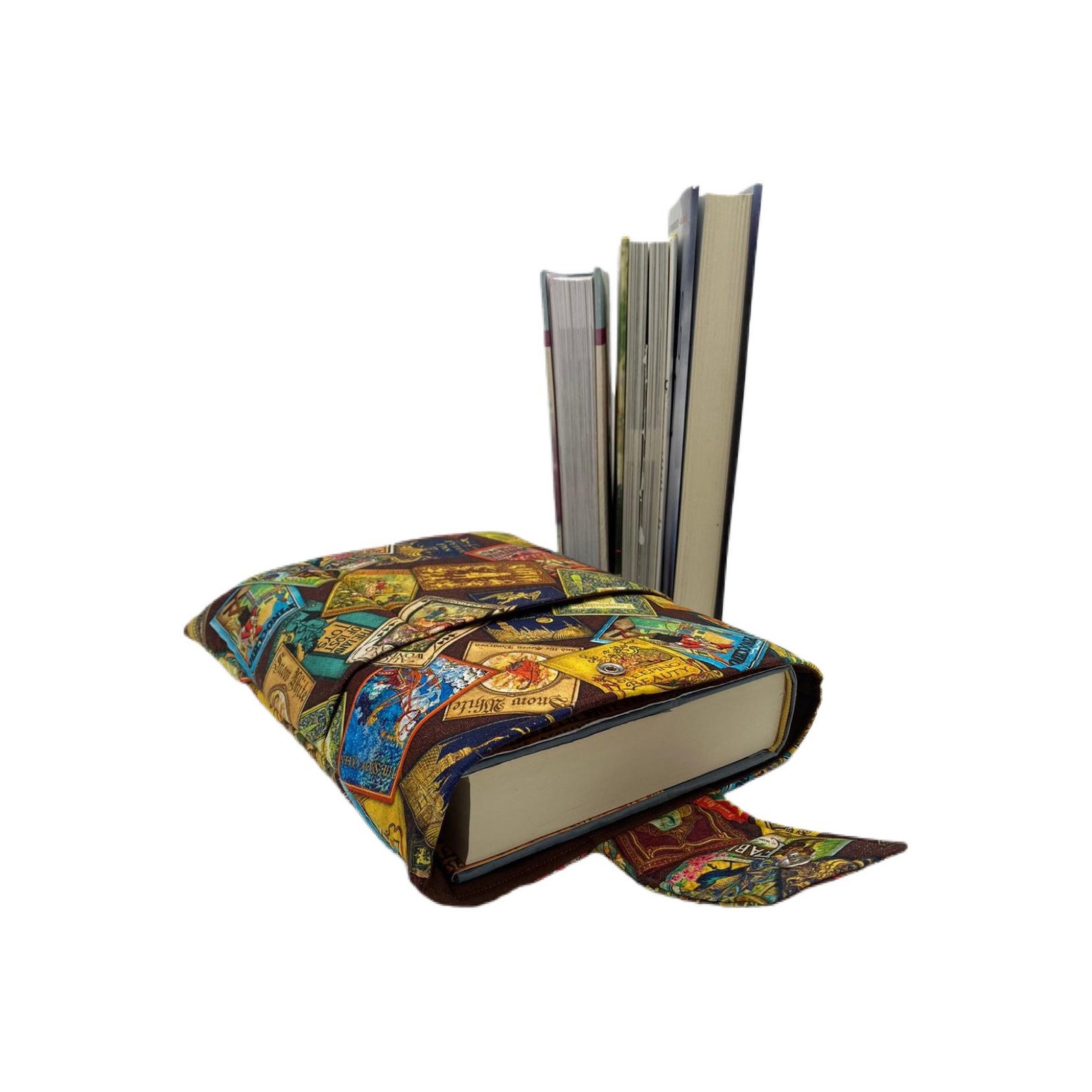 Padded Book Sleeve With Closure Book Sleeve With Pocket Book Etsy