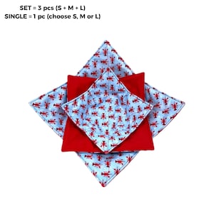 Handmade Microwave Bowl Cozy – Reversible 100% Cotton Hot Pad