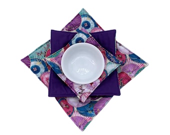Cotton Bowl Cozy for Hot Dishes, Microwave Safe, Dinner Plate Holder