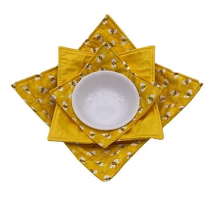 Microwave Bowl Cozy, Soup Bowl Cozy, Hot Bowl Holder, Bowl Cozy Set For Microwave, Plate Cozy
