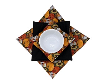 Cotton Microwave Bowl Cozy, Hot Dish Holder, Handmade
