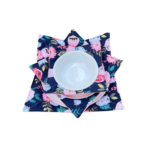 Microwave Bowl Cozy, Soup Bowl Cozy, Hot Bowl Holder, Bowl Cozy Set For Microwave, Floral Microwave Bowl Holder, Plate Cozy