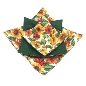 Handmade Cotton Microwave Bowl Cozy Set, Hot Pad