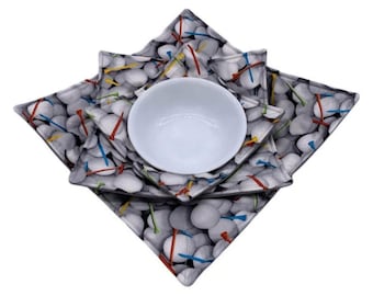 Microwave Bowl Cozy Set, Hot Plate Holder, 100% Cotton