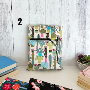 Padded Book Sleeve with Closure, Book Sleeve with Pocket, Book Cozy, Bookish Gift, Padded Book Pouch, Gifts for Bookworms 2