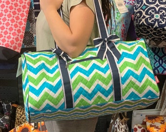 Monogram Quilted Duffel Bag: Personlig weekendväska