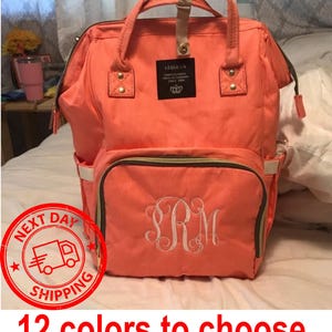 Diaper Bag Backpack, Mummy Monogrammed Baby Diaper Bag Backpack, Personalized Diaperbag Backpack, Customized Dipar Bag