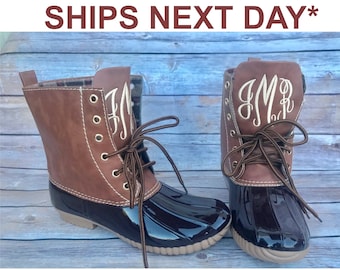 Duck boots with initials Clearance