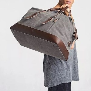 Personalisierte Herren DUFFEL Tasche Geschenk | Große Reisetasche | Personalisierte benutzerdefinierte Weekender-Tasche | Handgemachte Tasche | Seesack | Geschenke für Ihn
