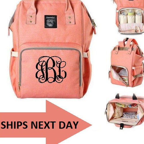 Multi Functional Diaper Bag Backpack Mummy Monogrammed Baby Etsy