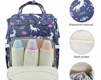 unicorn baby changing bag