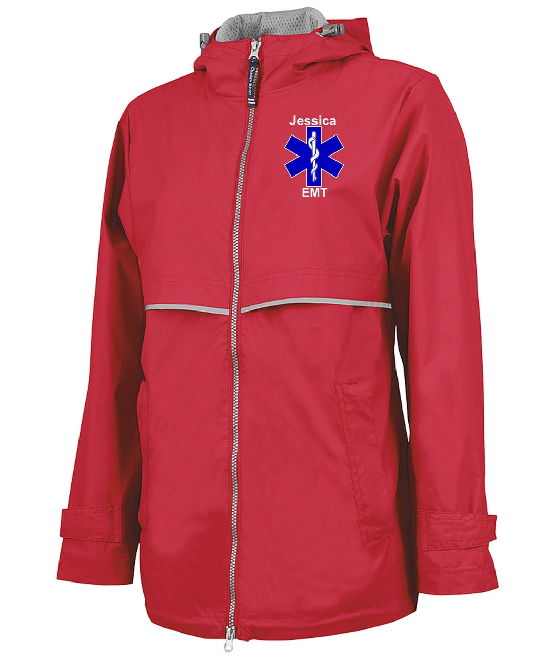 Monogrammed EMT Rain Jacket: Charles River Medical Worker