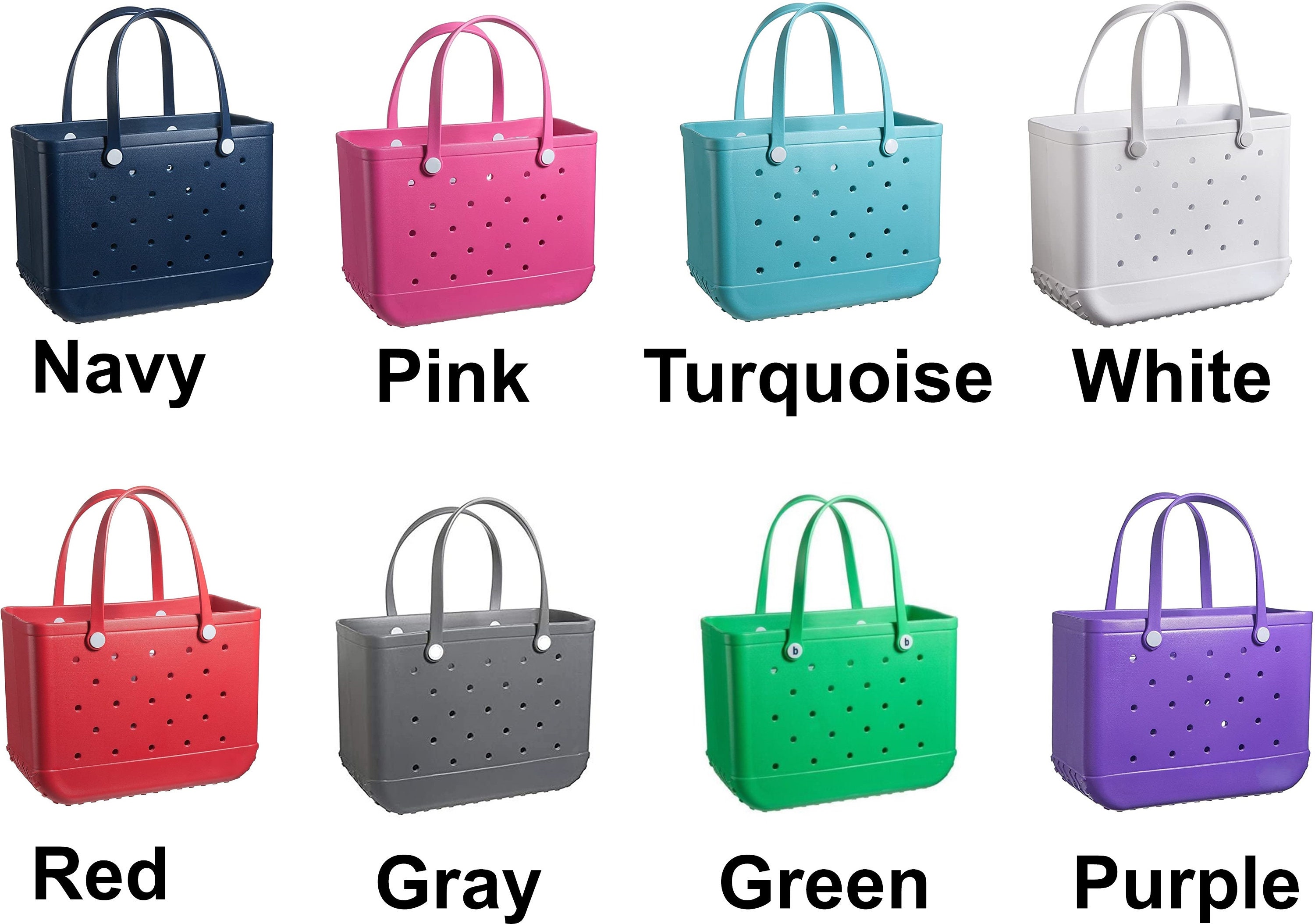 Monogram Rubber Tote Bag Rubber Beach Tote Bag Monogrammed Etsy